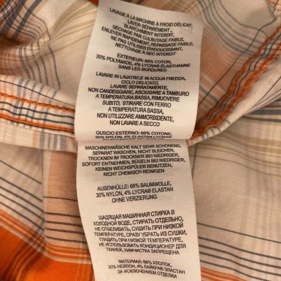 Columbia Omni-wick Short Sleeve Plaid Shirt Orange XL Mens Advanced Evaporation - Picture 5 of 10